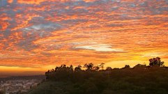 Sunset over Santa Barbara hills